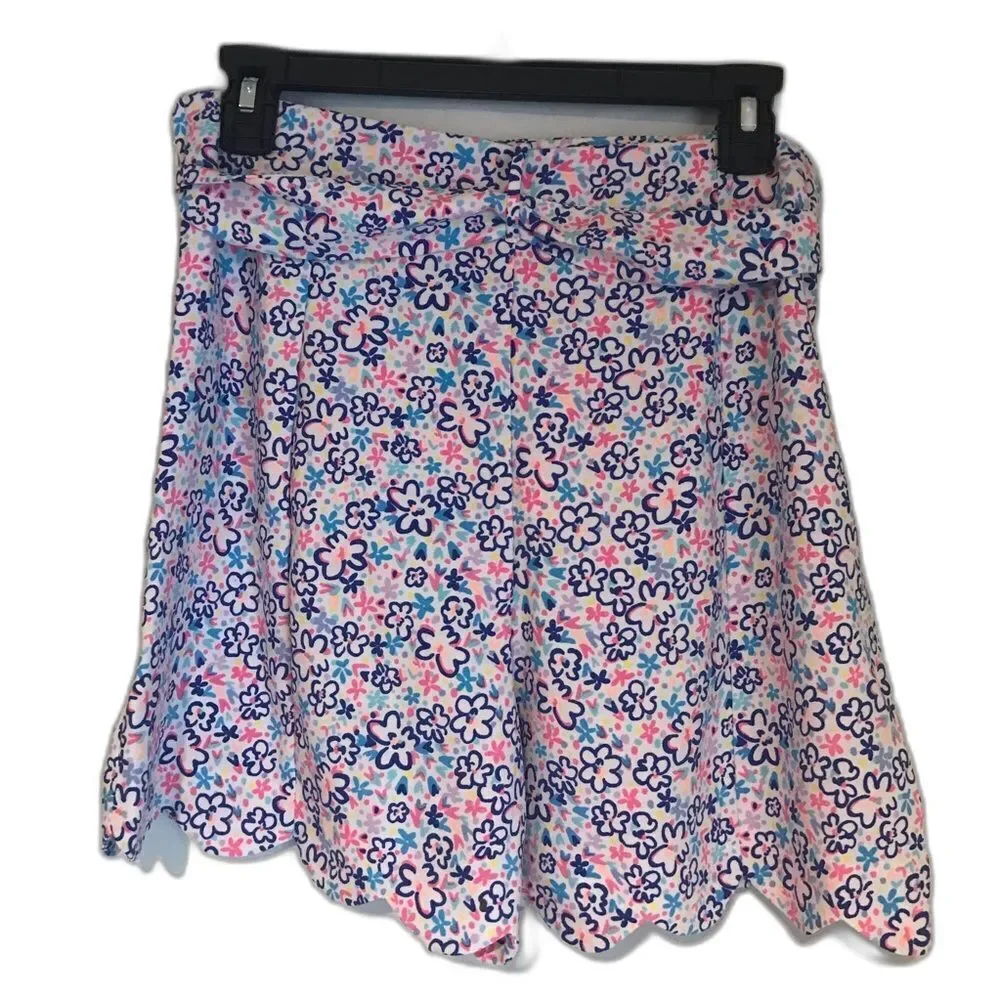 NWT Lilly Pulitzer Casia Scalloped Hem Shorts Size 8 Multi-Colored Floral